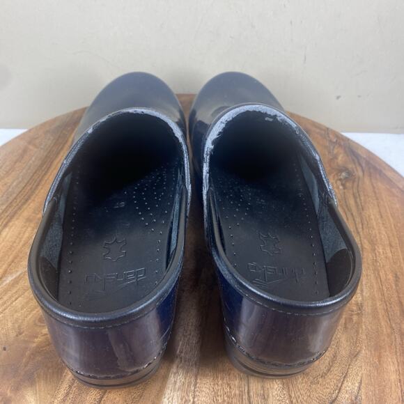 Dansko Professional Clogs Womens Navy Blue Size 37 Size 7 Patent Leather Shoes - Picture 4 of 9